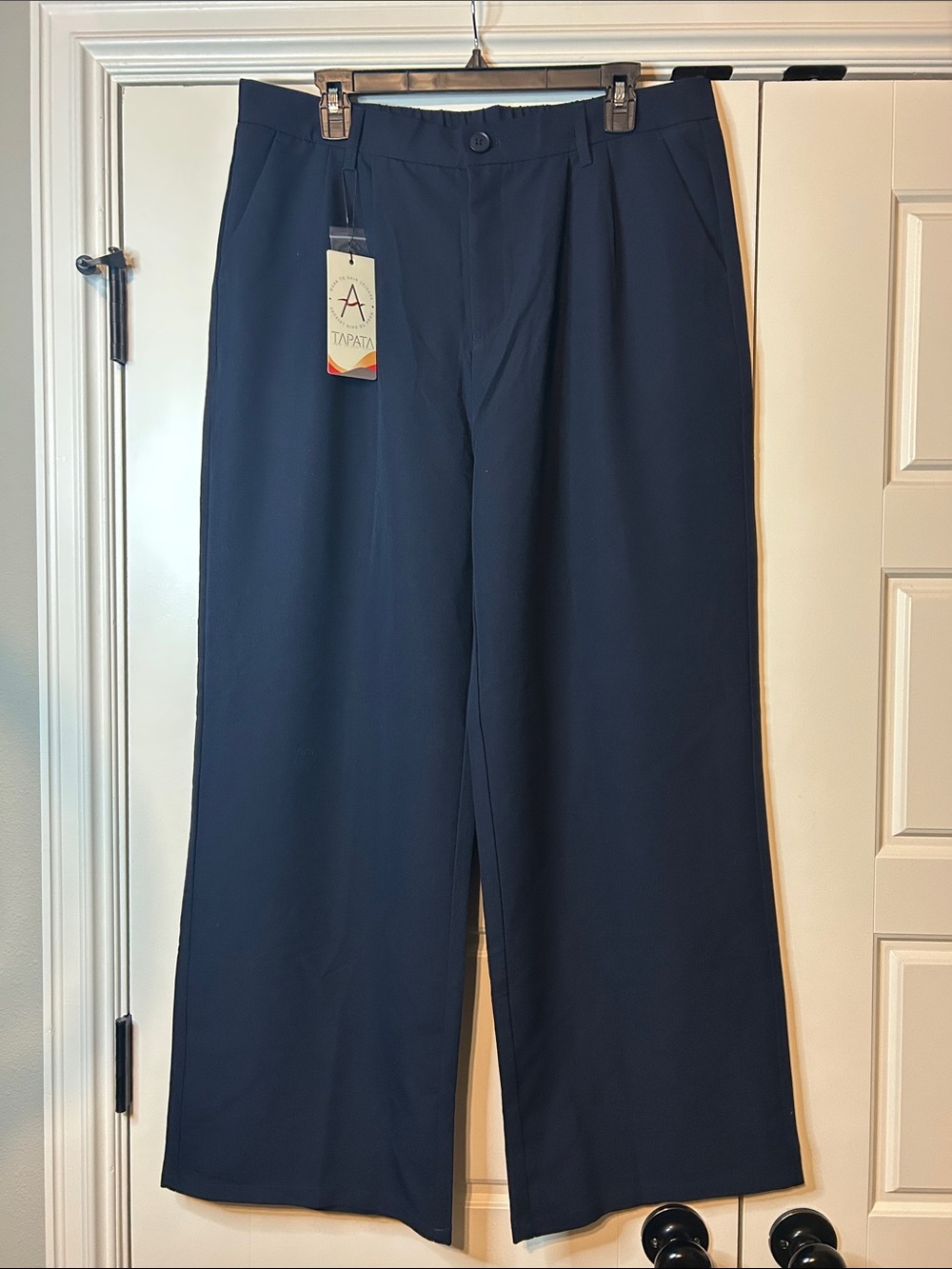 Tapatia Navy Wide-Leg Trousers for Women